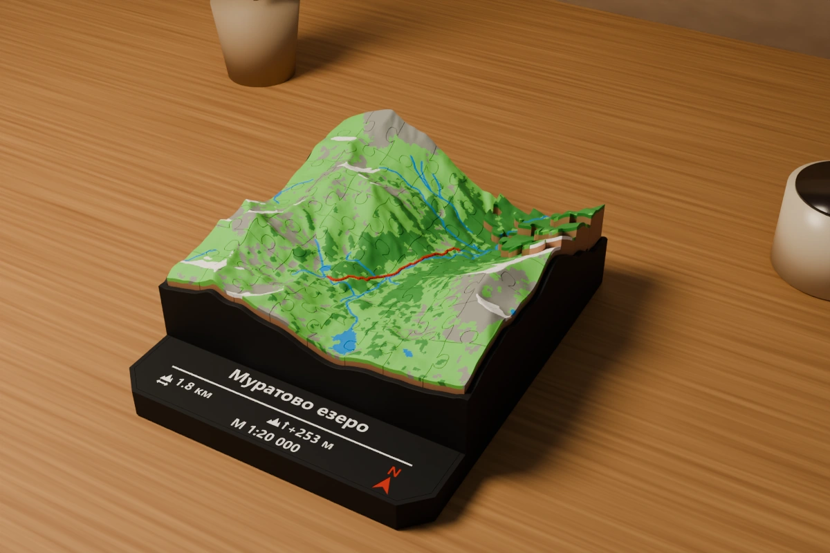 3D модел — Муратово езеро
