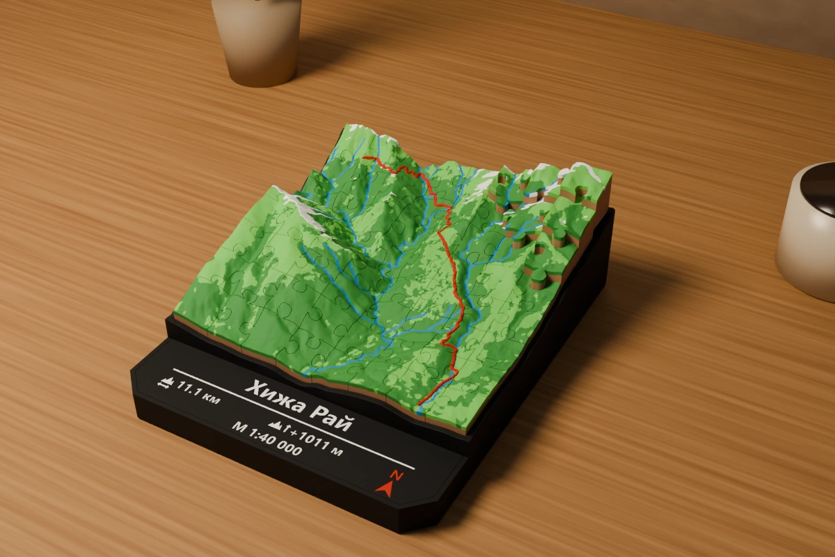 3D модел — Хижа Рай